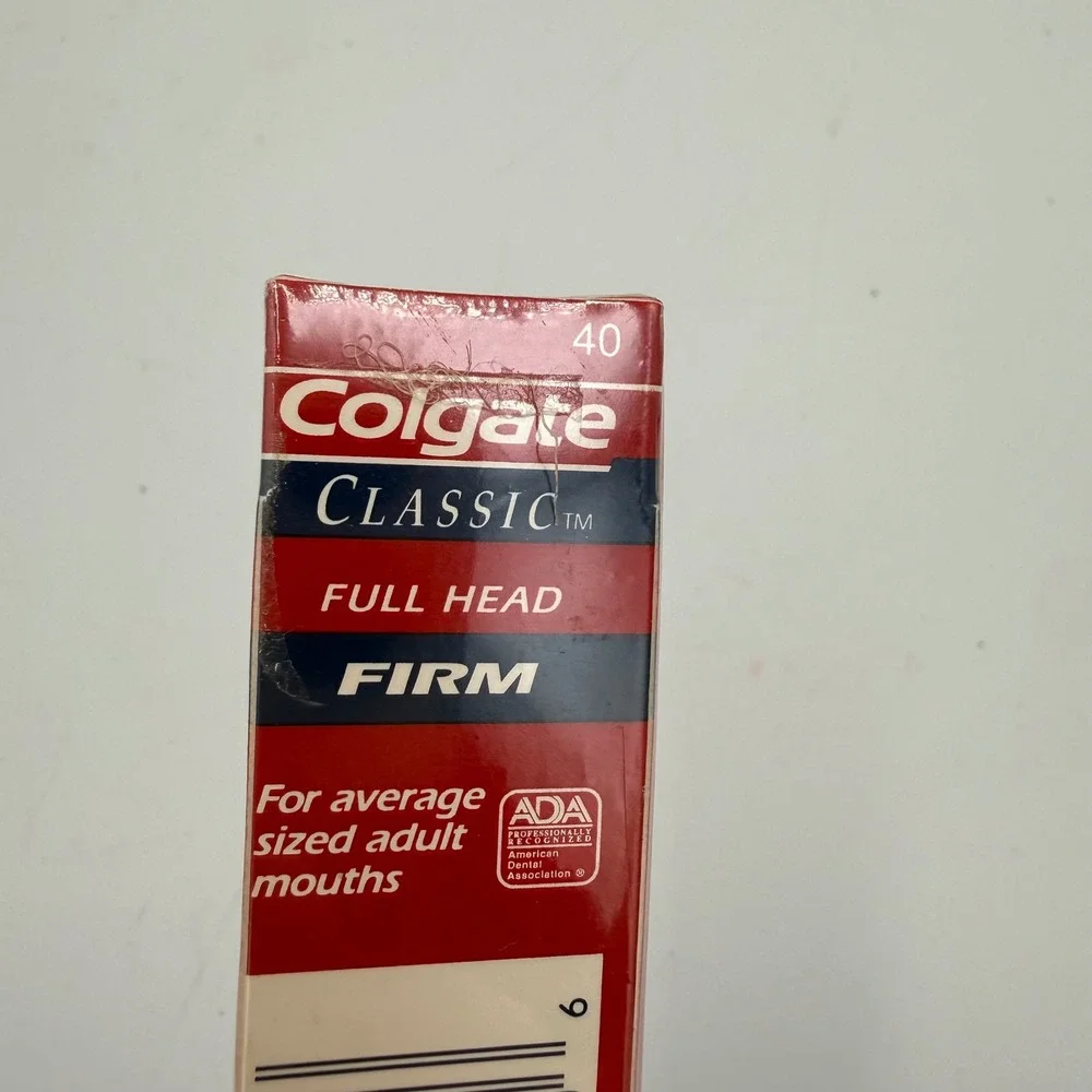 Vintage Colgate Classic Full Head Firm Toothbrush 40 New Sealed Red Packaging